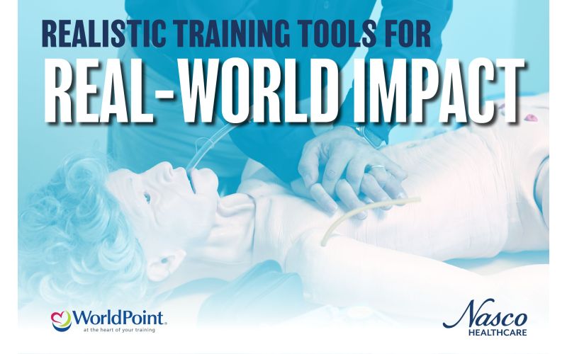 person performing CPR on a TERi manikin