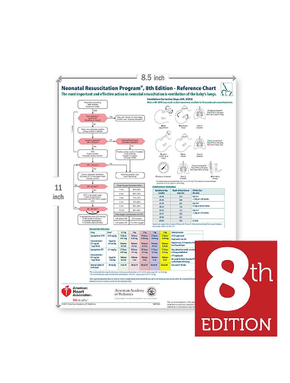 AAP NRP Code Cart Card, 8th Edition