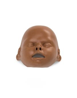 Replacement face skin for Baby Tyler infant CPR manikins with dark skin