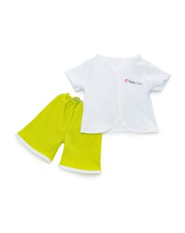 Green shorts and white front-close shirt for Baby Tyler infant CPR manikins