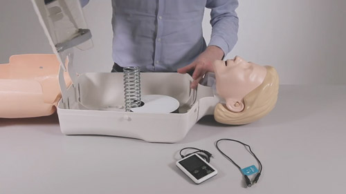 How to Connect SkillGuide Extension Cable to Little Anne QCPR